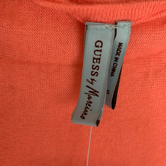 NWT Guess by MARCIANO Coral Pink Cashmere Sweater - Picture 3 of 6